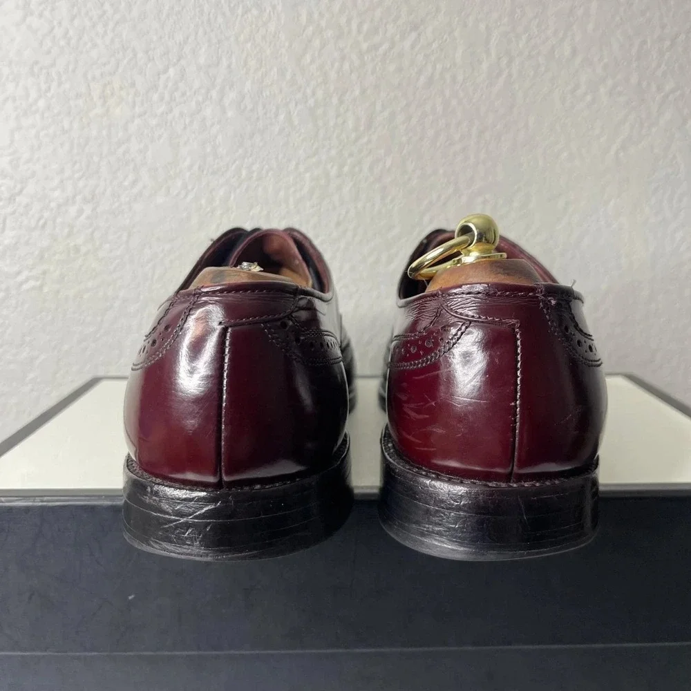 Allen Edmonds Lloyd 14608 Wingtip Burgundy Leather Oxford Dress Shoes Men's 11 C